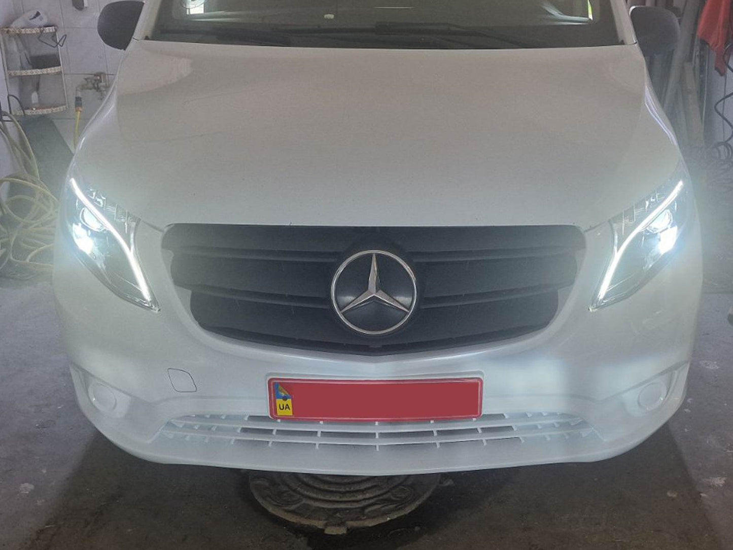 LED headlights (V-class design 2 pcs) for Mercedes Vito / V-class W447 2014↗ year - Reelken Auto