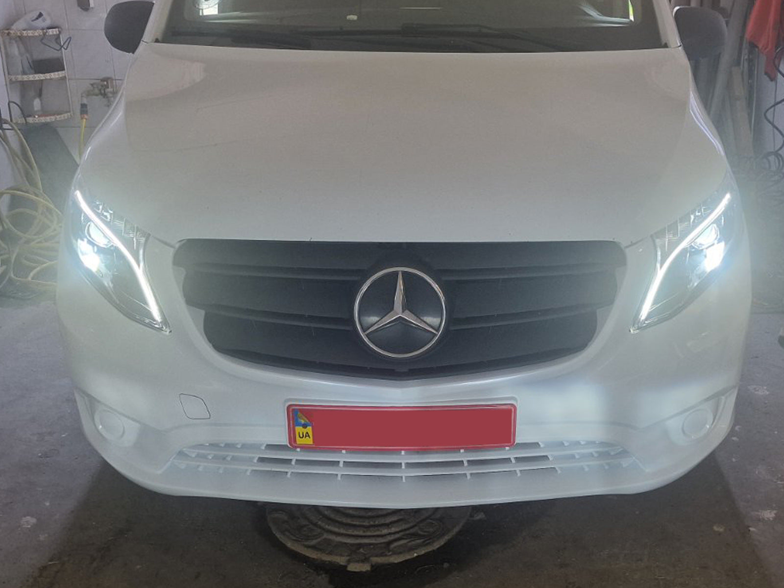 Front headlights V-Class design LED (for Vito, set of 2) for Mercedes Vito/V-class W447 2014- - image 10