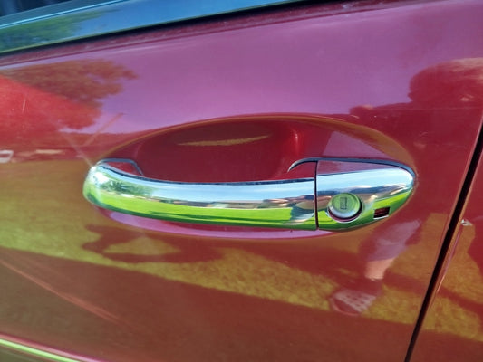 Pads on handles (4-piece, stainless steel) for Mercedes C-class W203 2000-2007 - image 1