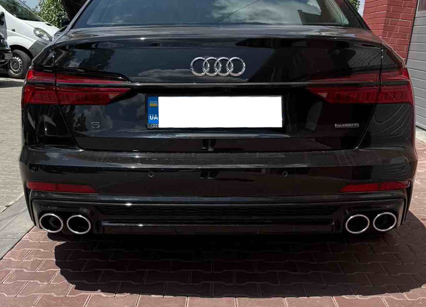 Rear Diffuser with Tips S-Style (for S / S-Line) for Audi A6 C8 2018- - image 1