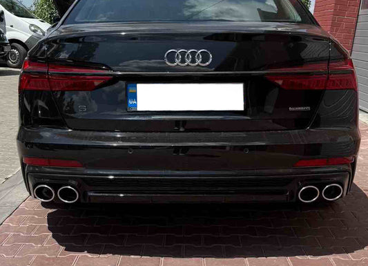 Rear Diffuser with Tips S-Style (for S / S-Line) for Audi A6 C8 2018- - image 1