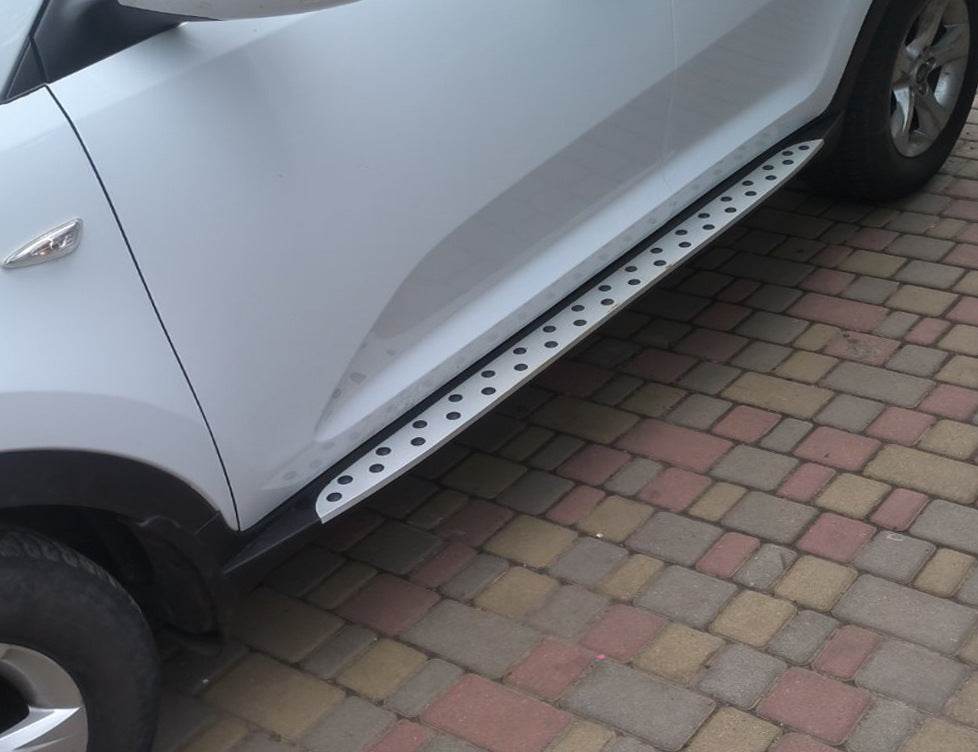 Side sills Niken BMW-style (2 pcs., alu.) for Kia Sportage 2010-2015 - Reelken Auto