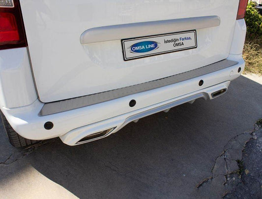 Omsa Line Rear Bumper Pad (Stainless) for Citroen Berlingo 2008-2018 - Reelken Auto