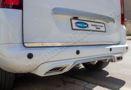 The lower edge of the boot lid OmsaLine (stainless) for Citroen Berlingo/Multispace 2019- - Reelken Auto