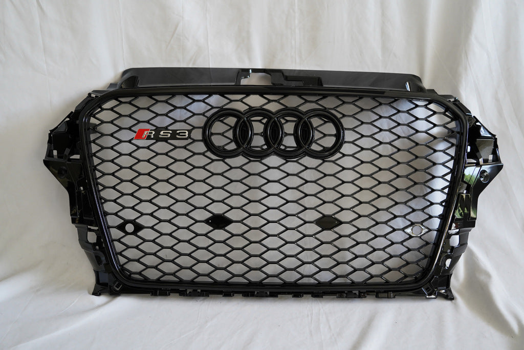 RS-style front grille (2012-2016, black) for Audi A3 2012-2020 - image 2