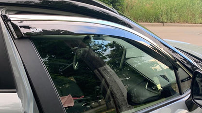 Window deflectors with chrome trim (4 pcs, Niken) for Toyota Corolla Cross 2020- - image 10