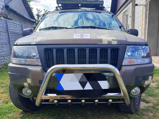 The WT004 bumper guard (stainless) for Jeep Grand Cherokee WJ 1999-2004 - Reelken Auto