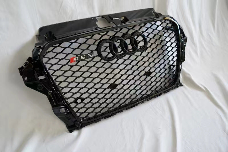 RS-style front grille (2012-2016, black) for Audi A3 2012-2020 - image 3