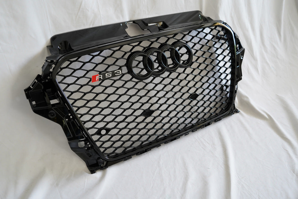 RS-style front grille (2012-2016, black) for Audi A3 2012-2020 - image 4