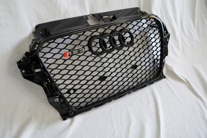 RS-style front grille (2012-2016, black) for Audi A3 2012-2020 - image 4