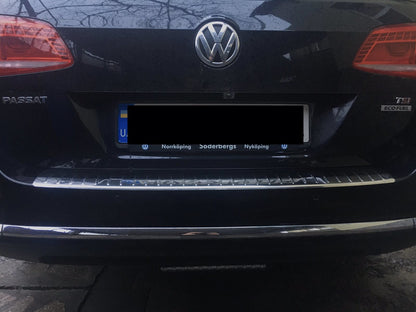 Rear Bumper Protector OmsaLine Gloss (SW, Stainless Steel) for Volkswagen Passat B7 2012-2015 - image 3