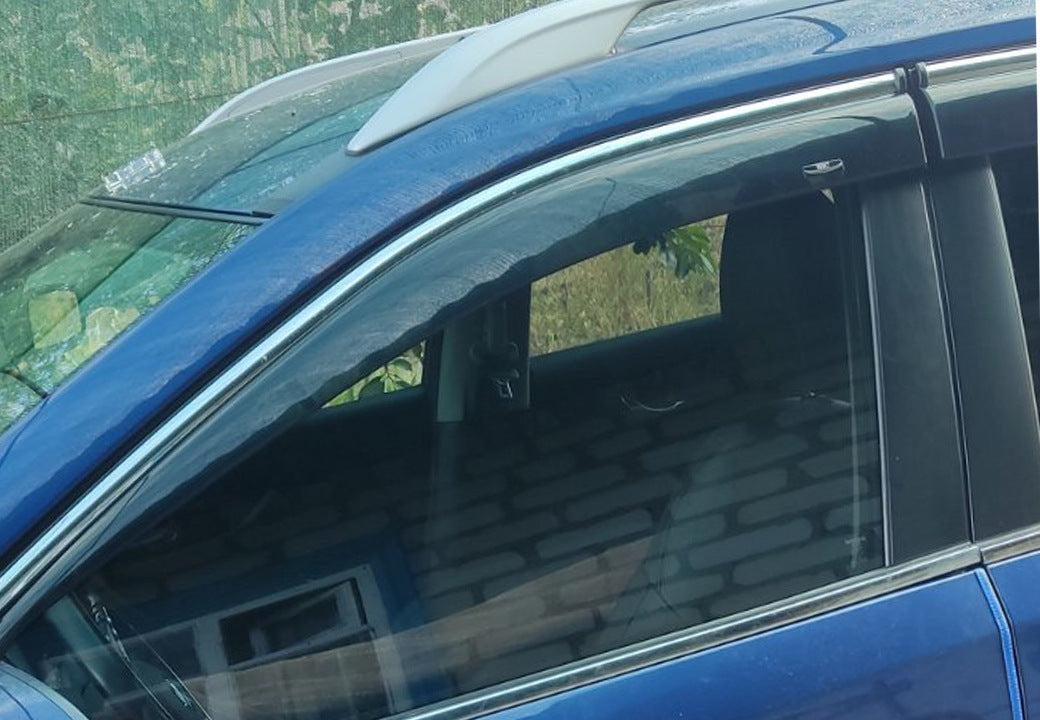 Window deflectors with chrome trim (4 pcs, HIC) for Nissan X-trail T32/Rogue 2014-2021 - image 3