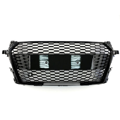 RS-style V-2 front grille (2014-2020, black) for Audi TT 2014-2023 - image 1
