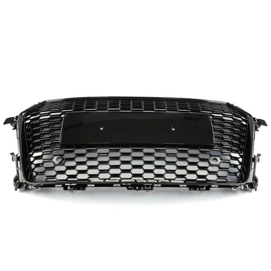 RS-style V-2 front grille (2014-2020, black) for Audi TT 2014-2023 - image 2