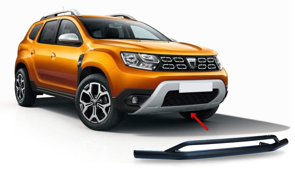 Front bumper guard Vegas (60/42mm, black) for Dacia Duster 2018-2024 - image 2