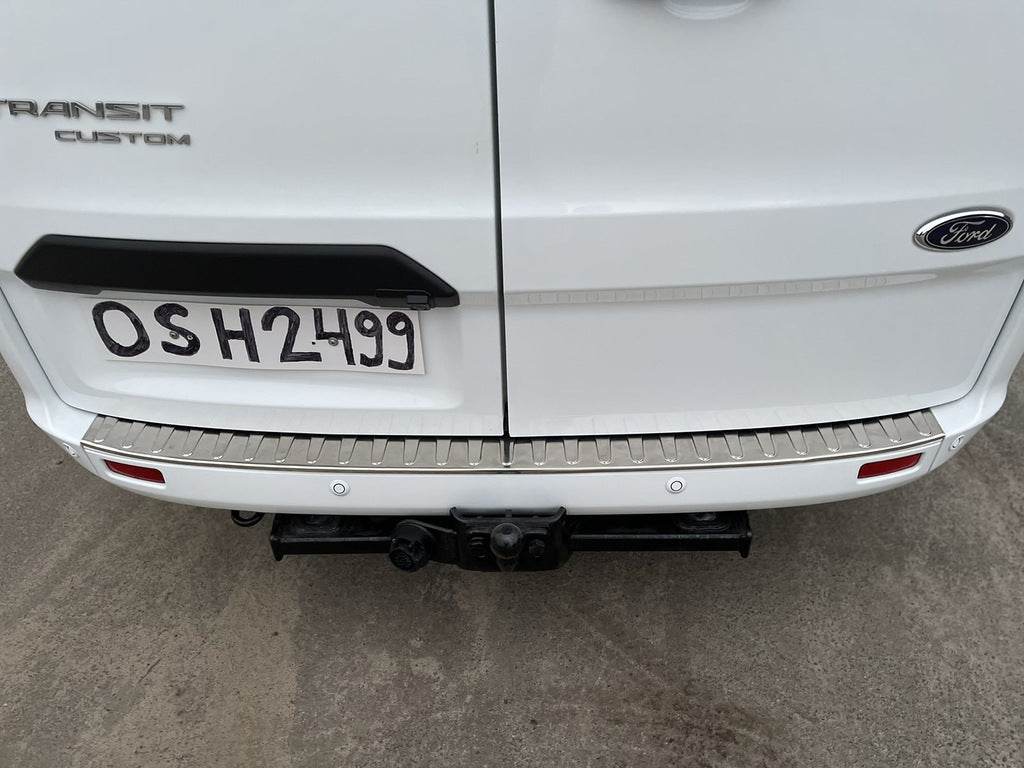 Rear bumper Carmos (stainless) for Ford Custom 2013-2022 - Reelken Auto