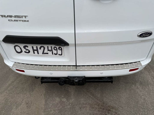 Rear bumper Carmos (stainless) for Ford Custom 2013-2022 - Reelken Auto