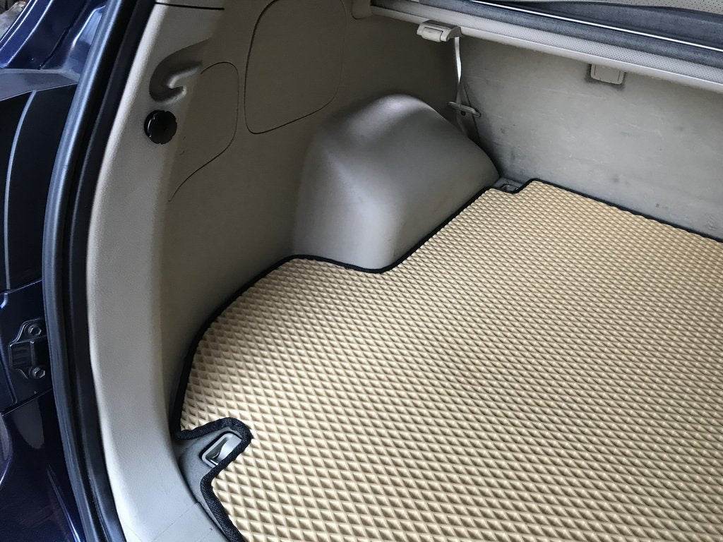 Trunk mat (EVA, beige) (5 places) for Hyundai Santa Fe 2 2006-2012 - Reelken Auto