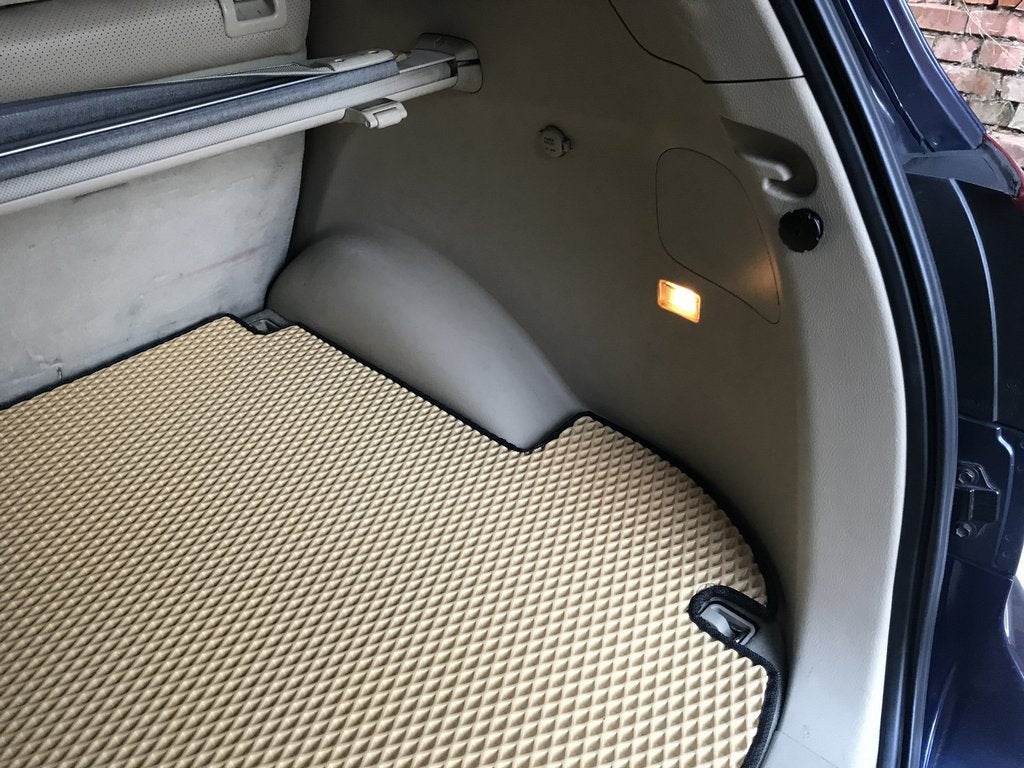Trunk mat (EVA, beige) (5 places) for Hyundai Santa Fe 2 2006-2012 - Reelken Auto