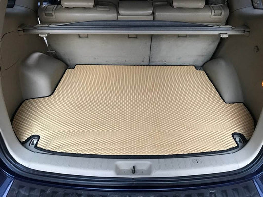 Trunk mat (EVA, beige) (5 places) for Hyundai Santa Fe 2 2006-2012 - Reelken Auto