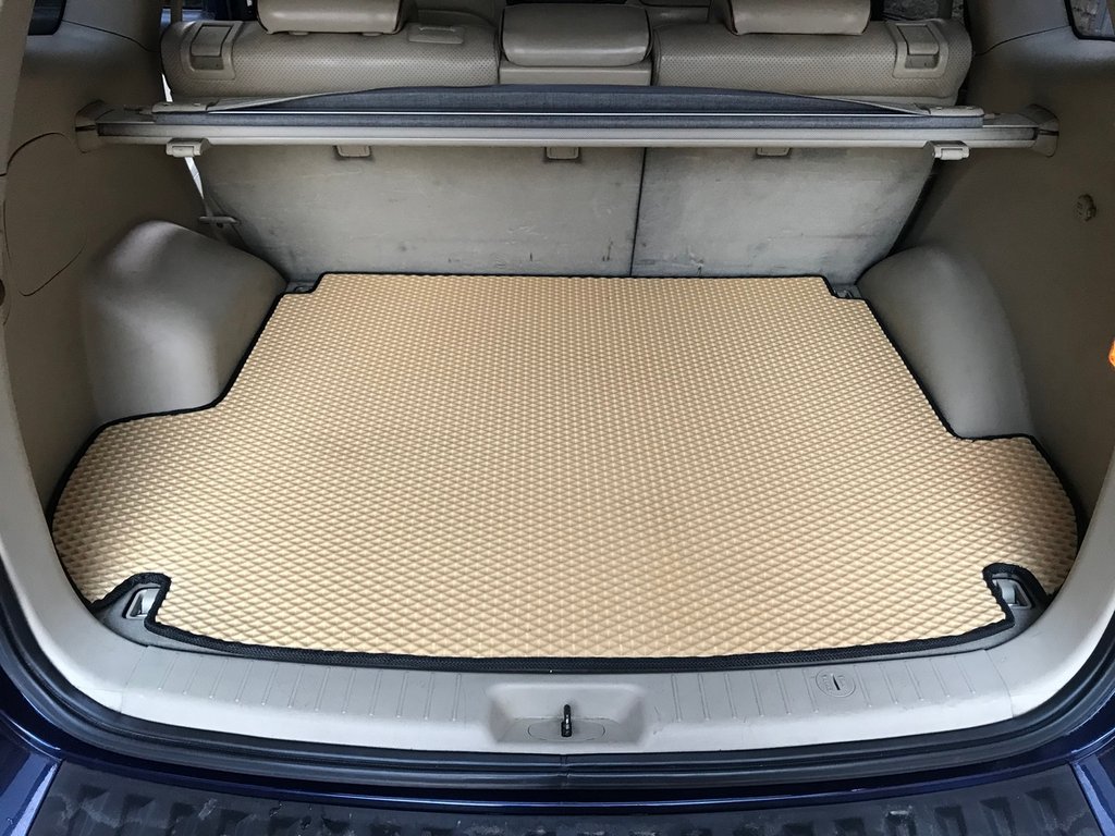 Trunk Mat (EVA, Beige) (5 Seats) for Hyundai Santa Fe 2 2006-2012 - image 1