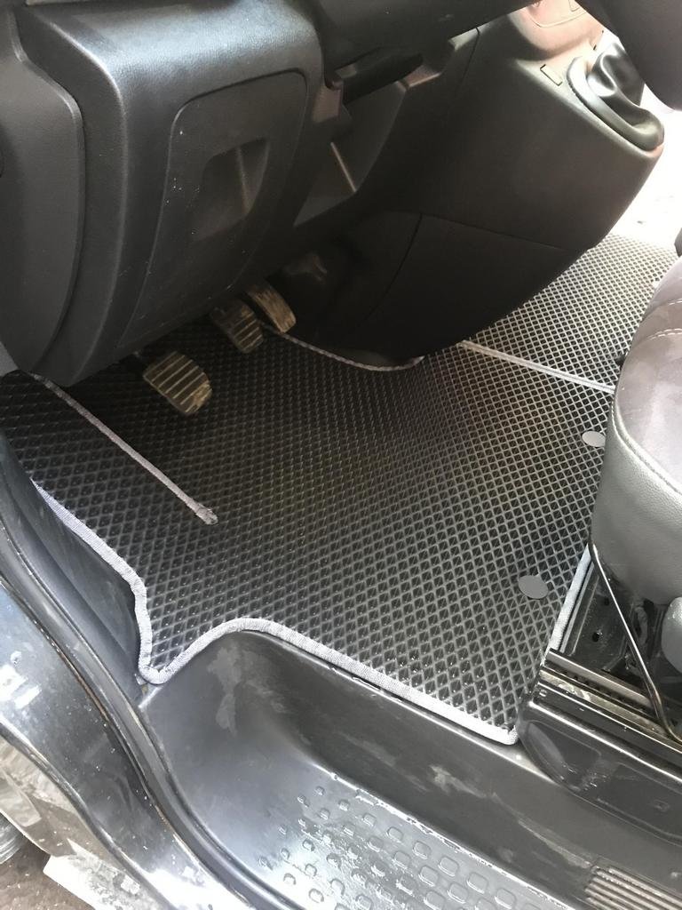 Floor mats (2 pcs, EVA, black) for Opel Vivaro 2015-2019 - image 3