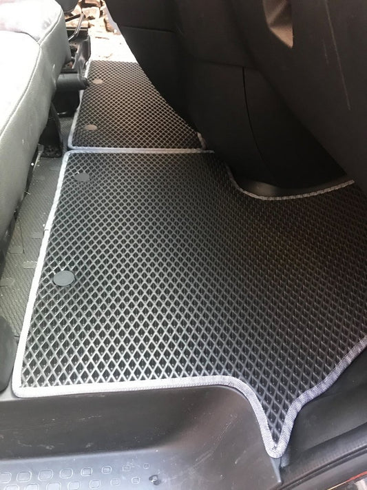 Floor mats (2 pcs, EVA, black) for Opel Vivaro 2015-2019 - image 1