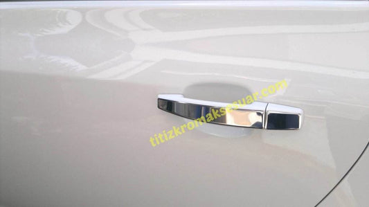 Pads on the handles NARROW (4 PCs., stainless steel. Omsa) for Opel Astra J 2009-2015 - Reelken Auto