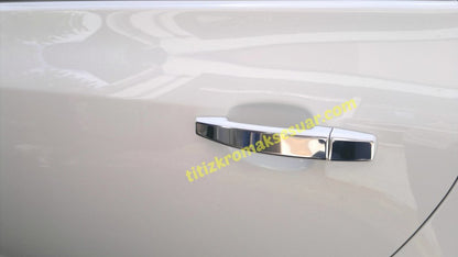 Chrome Door Handle Covers SLIM (4 pcs, Stainless Steel, Omsa) for Opel Astra J 2009-2015 - image 2