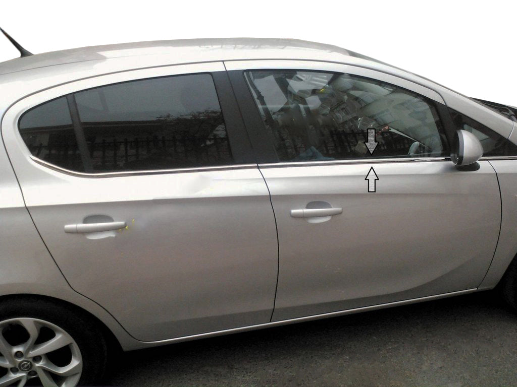 Window Trim (6 pcs, Stainless Steel) for Opel Corsa E 2015-2019 - image 1