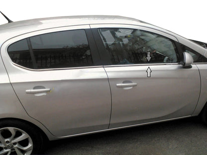 Window Trim (6 pcs, Stainless Steel) for Opel Corsa E 2015-2019 - image 1