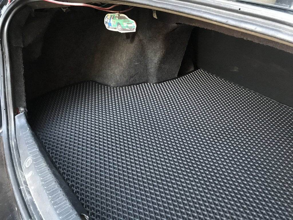 Trunk mat (EVA, black) for Mitsubishi Lancer X 2008↗ - Reelken Auto