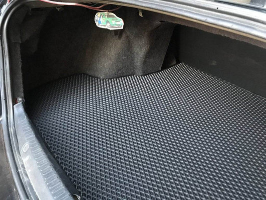 Trunk mat (EVA, black) for Mitsubishi Lancer X 2008↗ - Reelken Auto