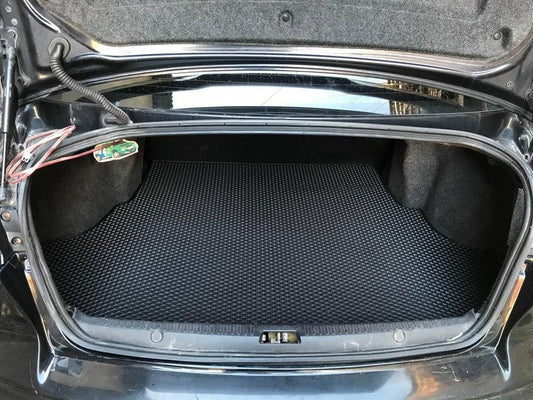 Trunk mat (EVA, black) for Mitsubishi Lancer X 2008↗ - Reelken Auto