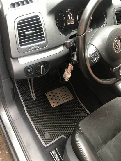 Polyurethane mats (3 rows, EVA, black) for Volkswagen Sharan 2010↗ - Reelken Auto