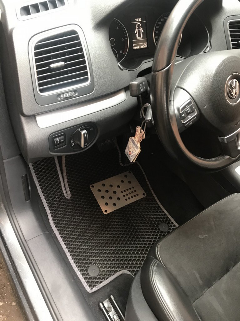 Polyurethane Floor Mats (3 Rows, EVA, Black) for Volkswagen Sharan 2010-2023 - image 6