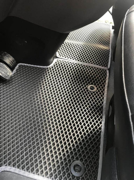 Polyurethane mats (2-piece, EVA, black) 1+1 for Opel Vivaro 2019↗ - Reelken Auto