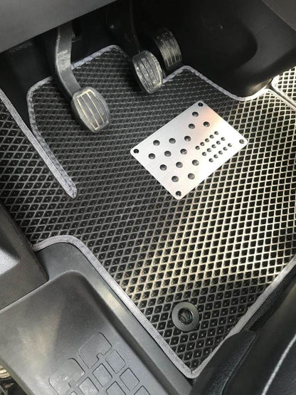 Polyurethane mats (2-piece, EVA, black) 1+1 for Opel Vivaro 2019↗ - Reelken Auto