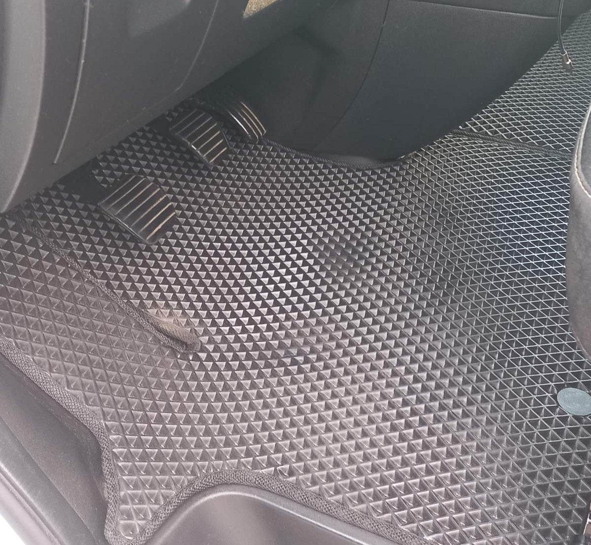 Floor mats (2 pcs, EVA, black) for Renault Trafic 2015↗ - Reelken Auto