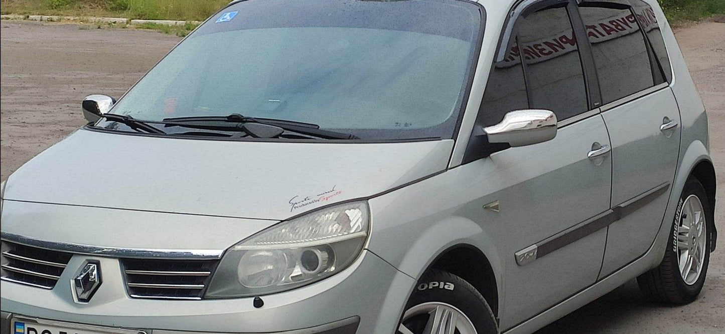 The edging of the glass (4 pieces, stainless.) for Renault Scenic/Grand 2003-2009 - Reelken Auto