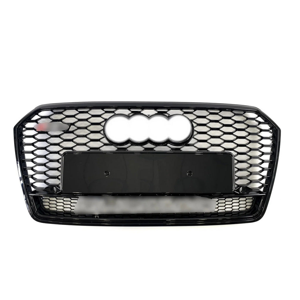 Front Grille RS-Style with Quattro Emblem (2015-2018, black) for Audi A7 2010-2018 - image 3
