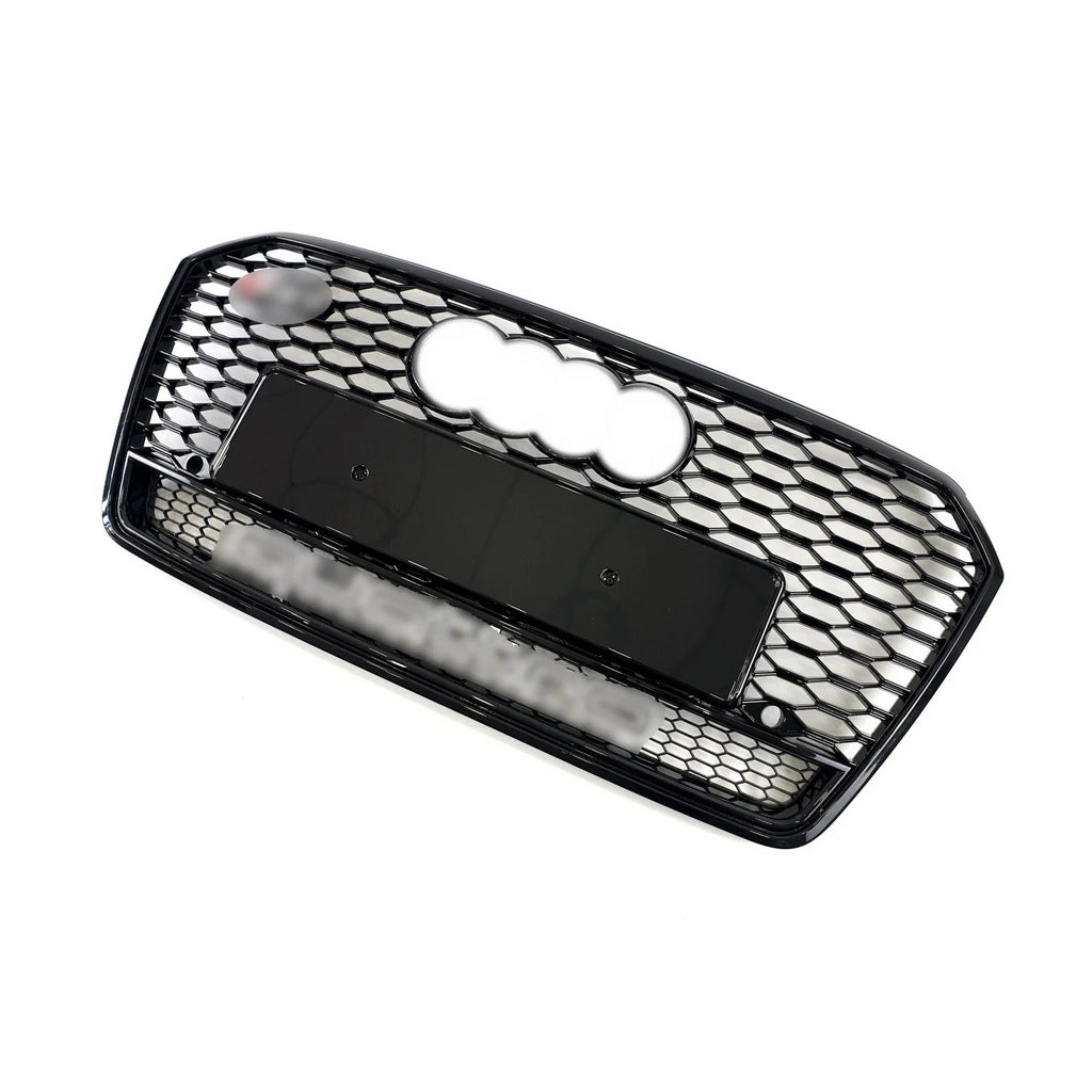 Front Grille RS-Style with Quattro Emblem (2015-2018, black) for Audi A7 2010-2018 - image 1