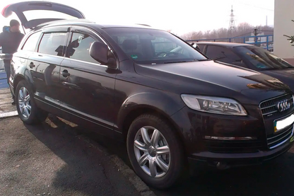 Window deflectors with chrome trim (4 pcs, HIC) for Audi Q7 2005-2015 - image 6