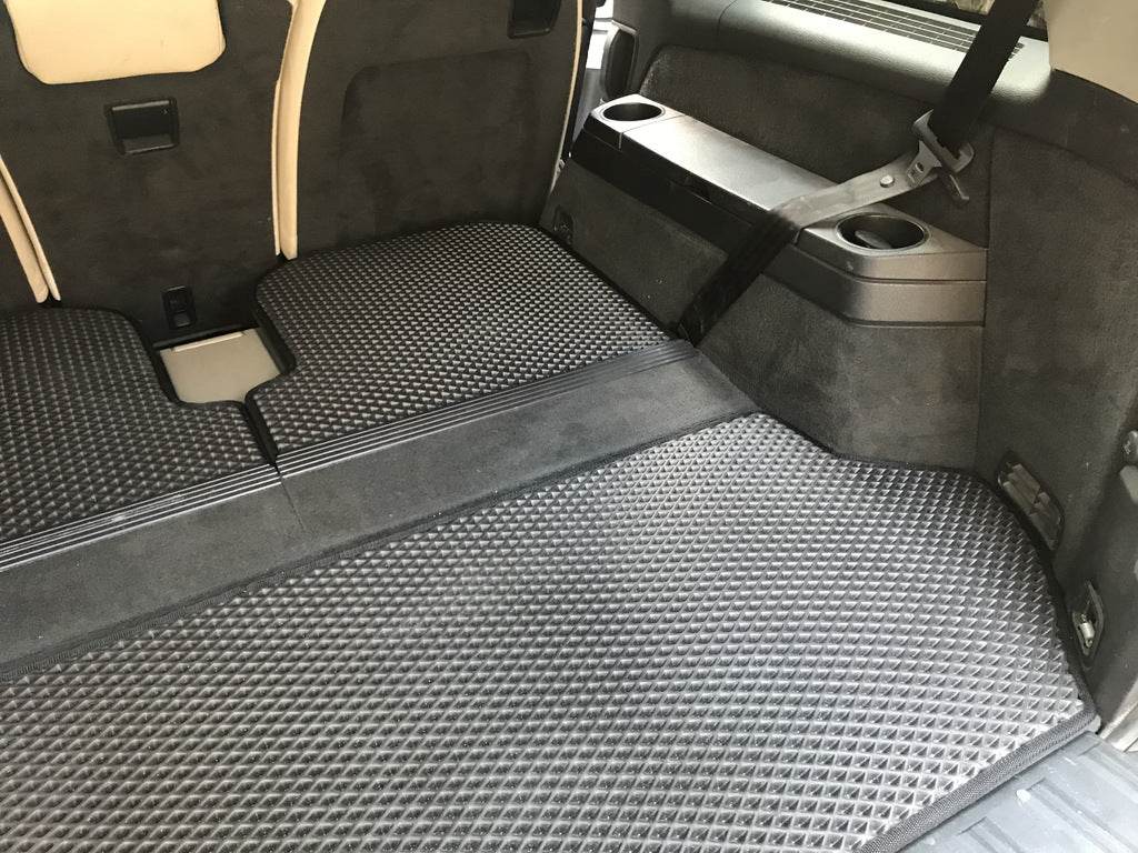 Trunk mat with 3 parts (EVA, black) for Volvo XC90 2002-2014 - Reelken Auto