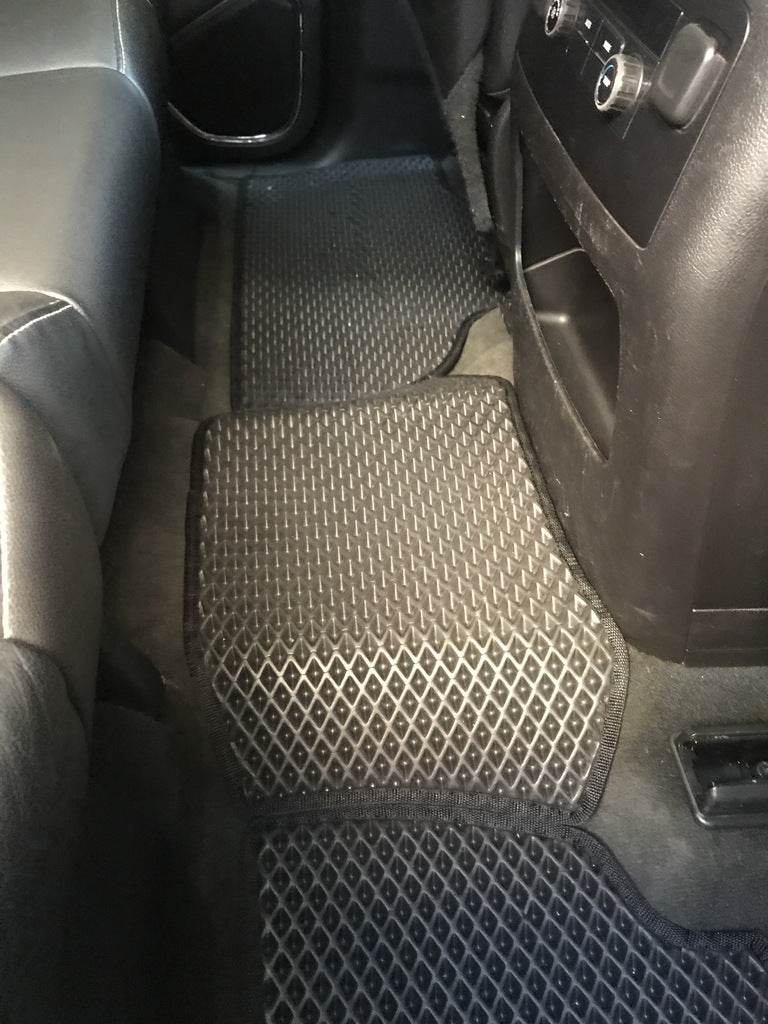 3-row polyurethane mats (EVA, black) for Chevrolet Suburban 2014-2019 - Reelken Auto