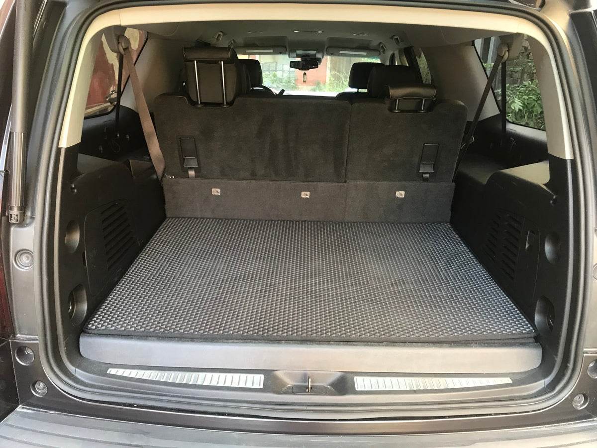 Trunk mats (EVA, black) for Chevrolet Suburban 2014-2019 - Reelken Auto