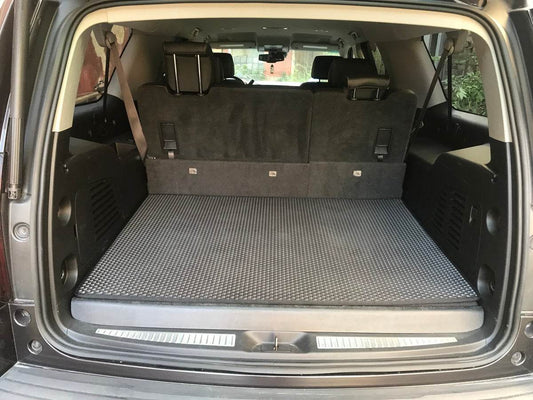 Trunk mats (EVA, black) for Chevrolet Suburban 2014-2019 - Reelken Auto