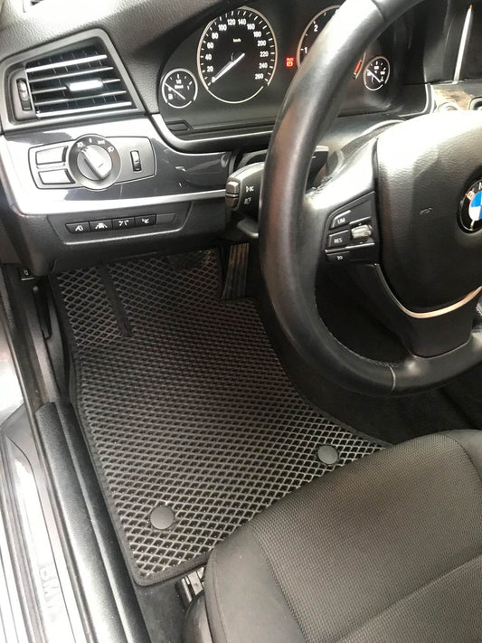 Floor mats 2013-2016 (EVA, black) for BMW 5 series F-10/11/07 2010-2016 - Reelken Auto