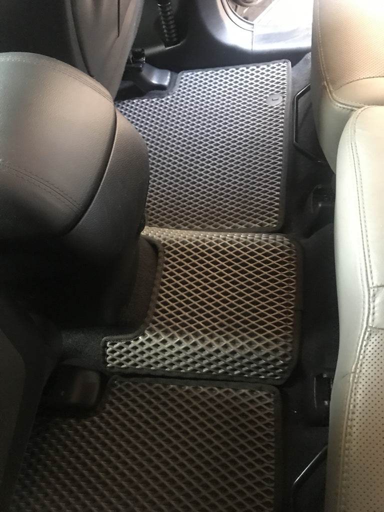 Mats for 5 places (EVA, black) for Hyundai Santa Fe 3 2012-2018 - Reelken Auto