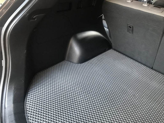 Trunk mat (EVA, black) (5 places) for Hyundai Santa Fe 3 2012-2018 - Reelken Auto